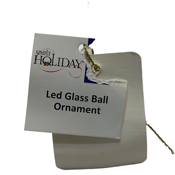 Simply Holiday LED Glass Ball Ornament Santa Snowman Multicolor NWT Snowflake 3" - Picture 4 of 11